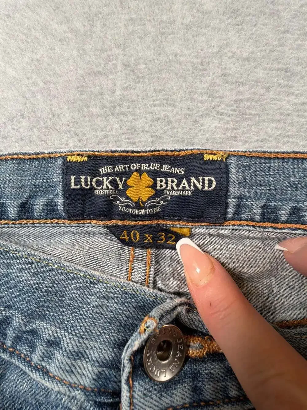 Lucky Brand 181 Relaxed Straight Men's Blue Jeans Size 40x32